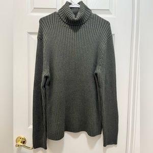 Banana Republic Cotton Ribbed Turtleneck Sweater Size Large